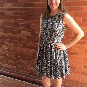 Blue and White Dress